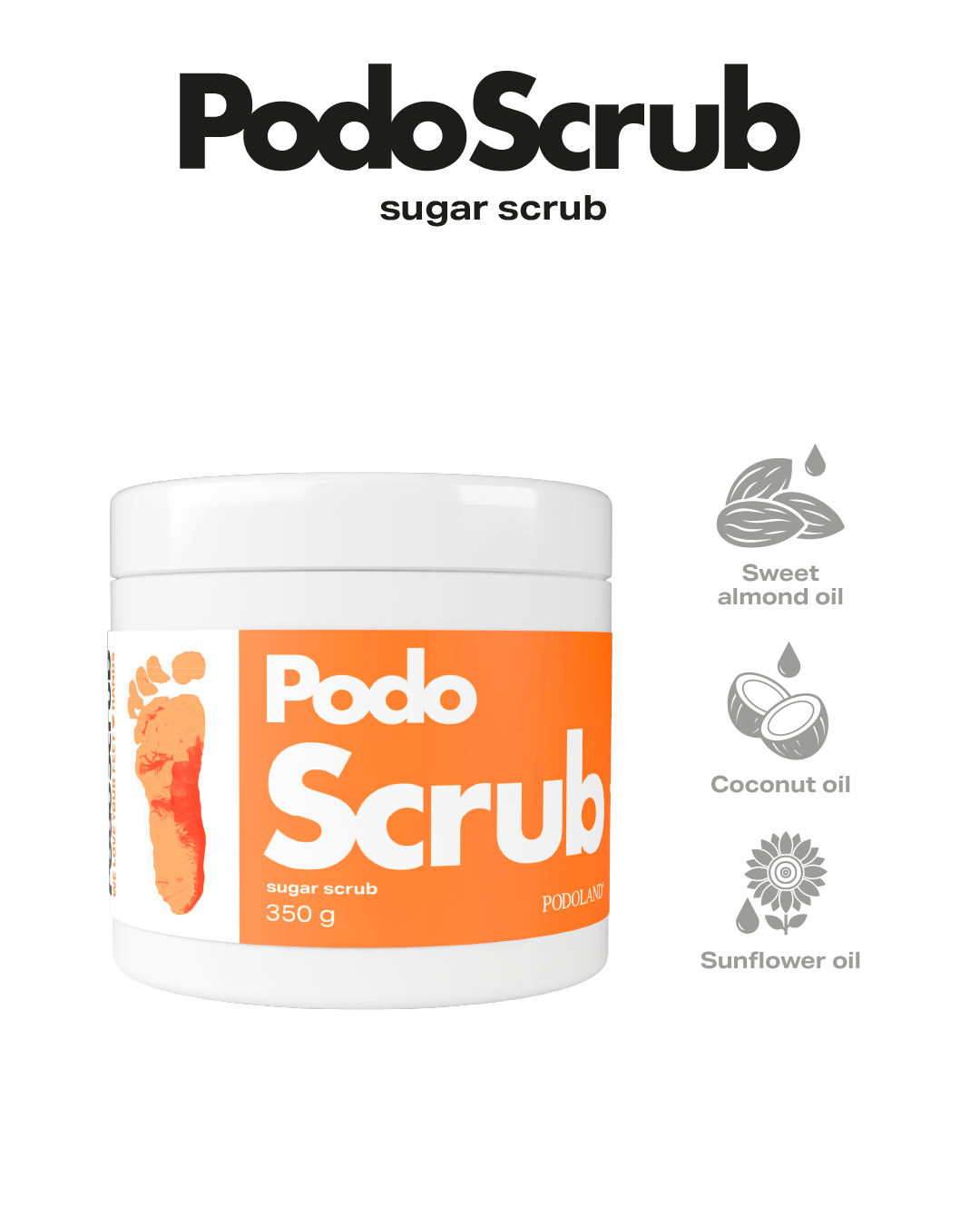 PodoScrub - Sugar scrub  350 g